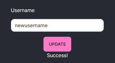 User changing username
